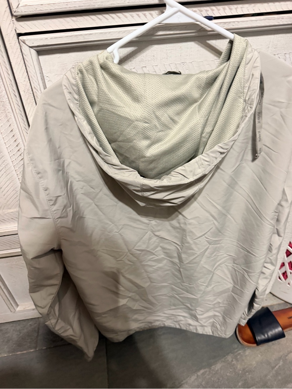 Hurley Men's Hooded Windbreaker Jacket - Light Beige - Picture 3 of 3